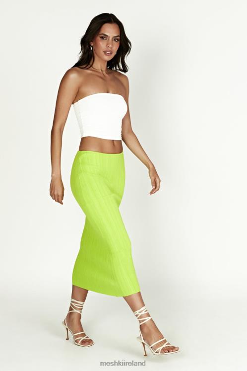 Meshki Kennedy Low Rise Knit Skirt Clothing Fresh Green 6DX221454