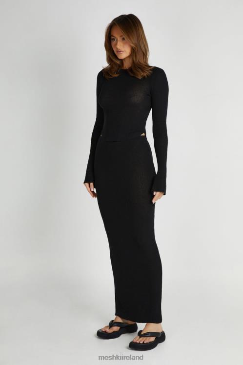 Meshki Maribelle Knit Maxi Skirt Clothing Black 6DX221288