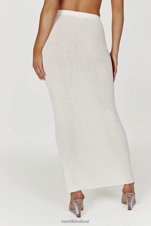 Meshki Maribelle Knit Maxi Skirt Clothing White 6DX221343