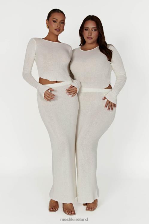 Meshki Maribelle Knit Maxi Skirt Clothing White 6DX221343