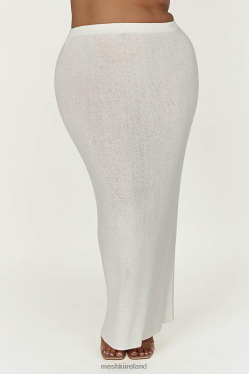 Meshki Maribelle Knit Maxi Skirt Clothing White 6DX221343