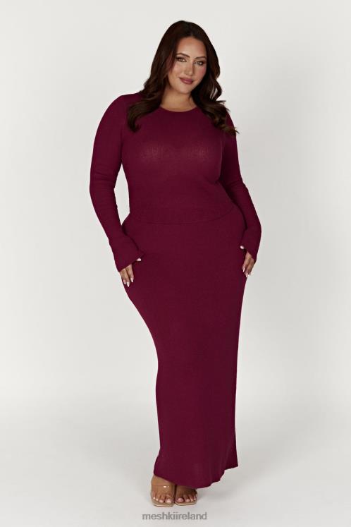 Meshki Maribelle Knit Maxi Skirt Clothing Wine 6DX221371