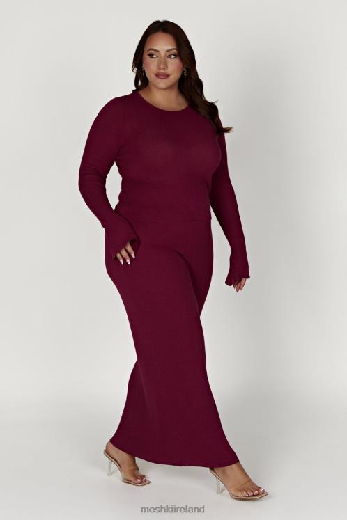 Meshki Maribelle Knit Maxi Skirt Clothing Wine 6DX221371
