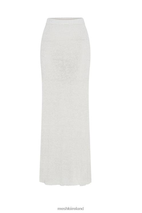 Meshki Mary Knit Maxi Skirt Clothing White 6DX221361