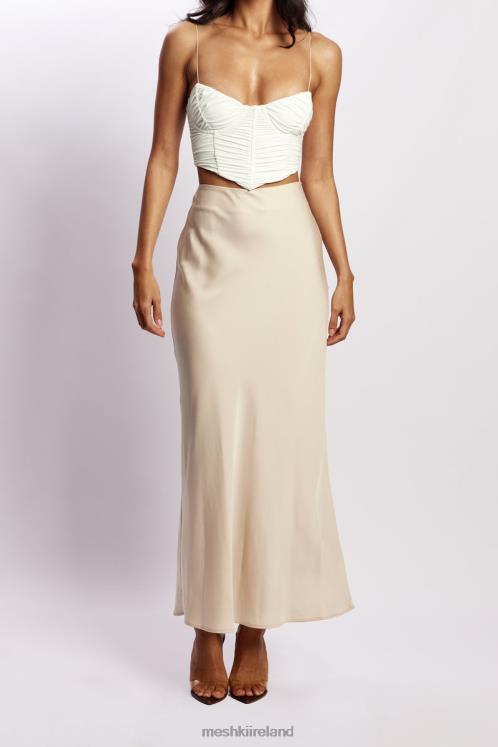 Meshki Missy Maxi Satin Skirt Clothing Champagne 6DX221349