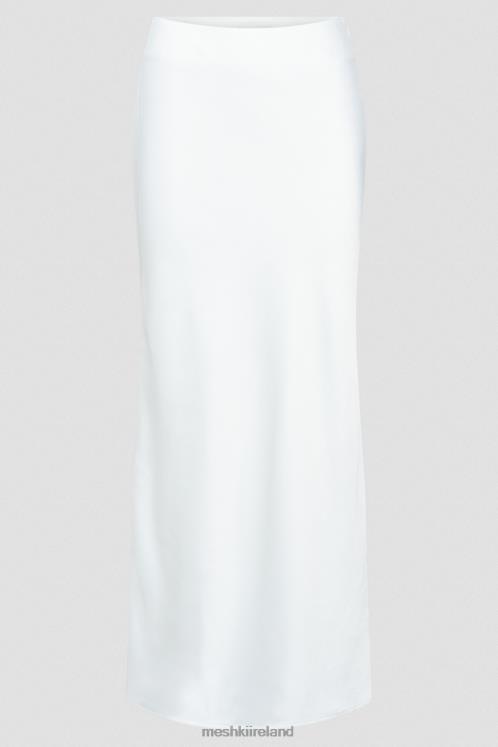 Meshki Missy Maxi Satin Skirt Clothing White 6DX221265
