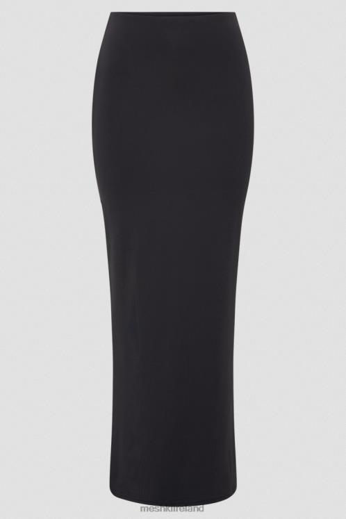 Meshki Olympia Recycled Nylon Fishtail Maxi Skirt Clothing Black 6DX221258