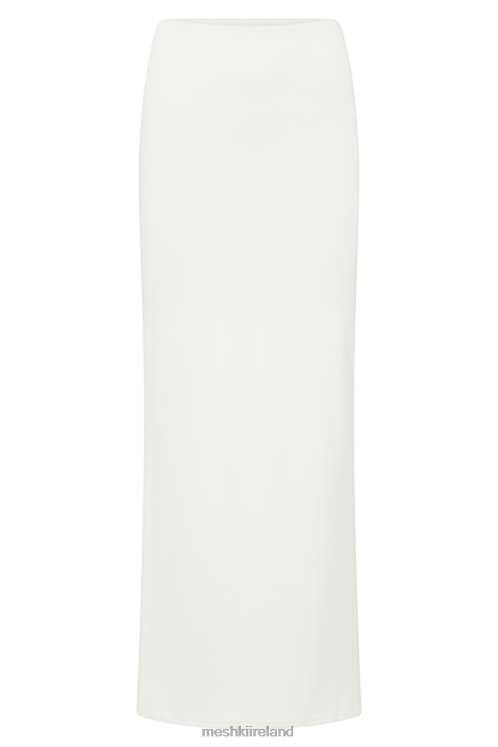 Meshki Olympia Recycled Nylon Fishtail Maxi Skirt Clothing White 6DX221259