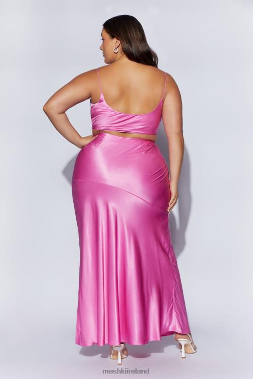 Meshki Poppy Satin Maxi Skirt Clothing Pink 6DX221523