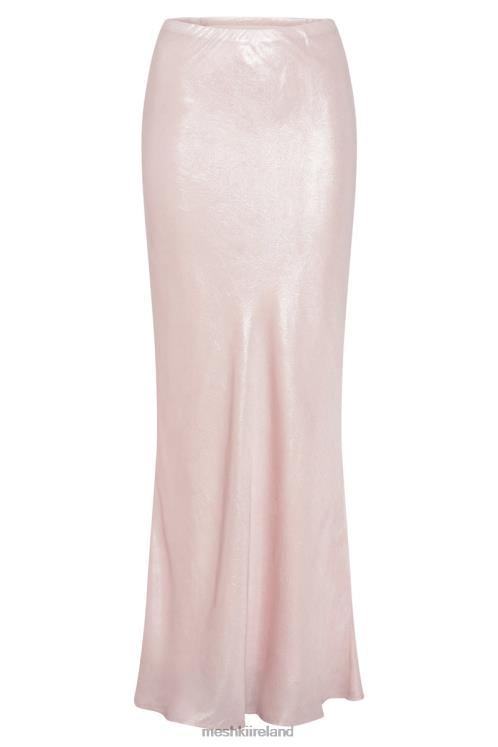 Meshki Raine Satin Maxi Skirt Clothing Blush Pink 6DX221433