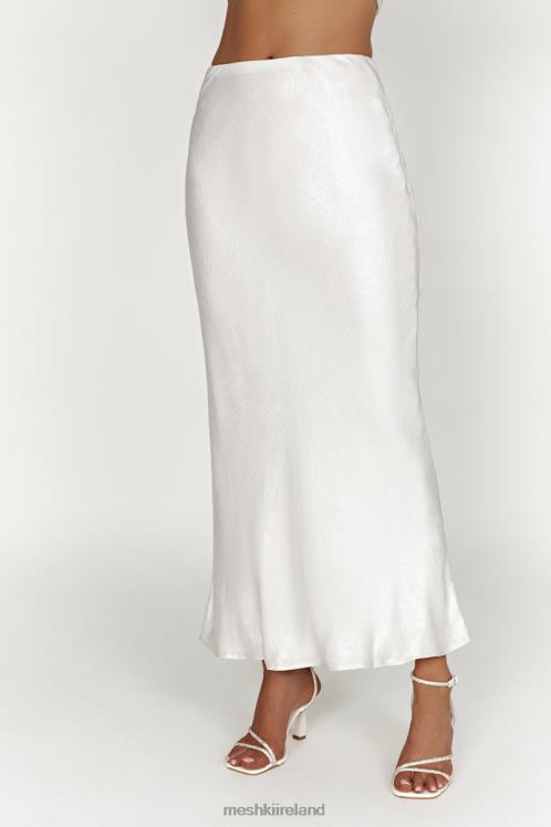 Meshki Raine Satin Maxi Skirt Clothing Pearl 6DX221387
