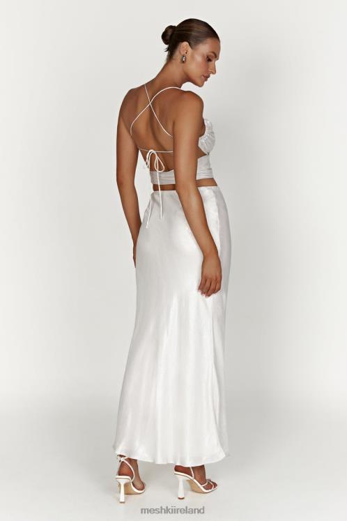 Meshki Raine Satin Maxi Skirt Clothing Pearl 6DX221387