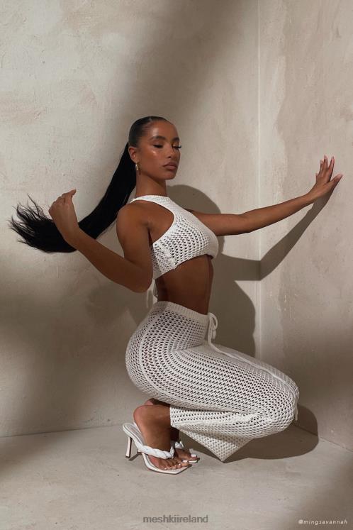 Meshki Raquel Crochet Maxi Skirt Clothing Cream 6DX221424