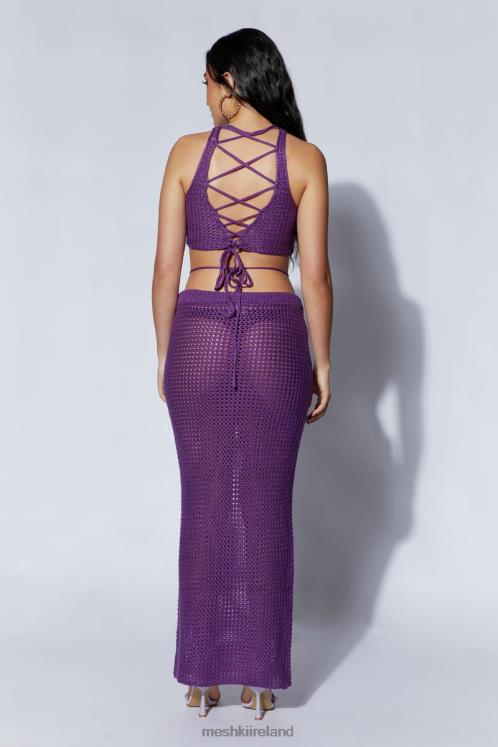 Meshki Raquel Crochet Maxi Skirt Clothing Grape 6DX221541