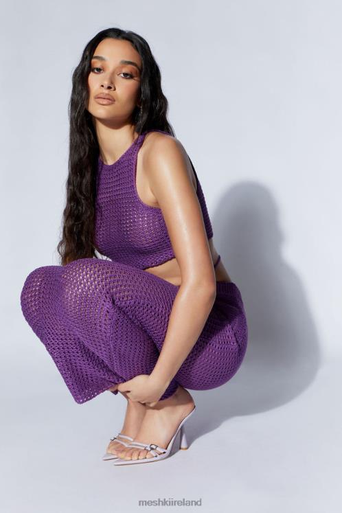 Meshki Raquel Crochet Maxi Skirt Clothing Grape 6DX221541