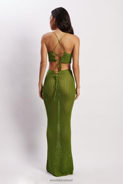 Meshki Rosella Crochet Maxi Skirt Clothing Green 6DX221613