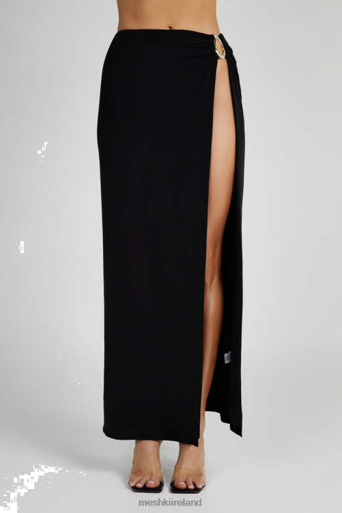 Meshki Suri Slinky Maxi Skirt With Hardware Clothing Black 6DX221256