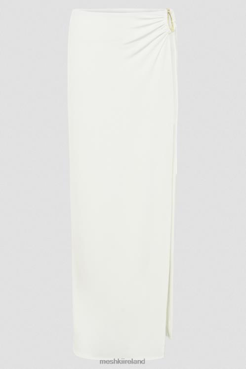 Meshki Suri Slinky Maxi Skirt With Hardware Clothing White 6DX221255