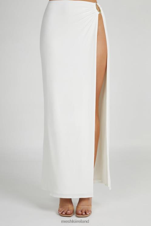 Meshki Suri Slinky Maxi Skirt With Hardware Clothing White 6DX221255