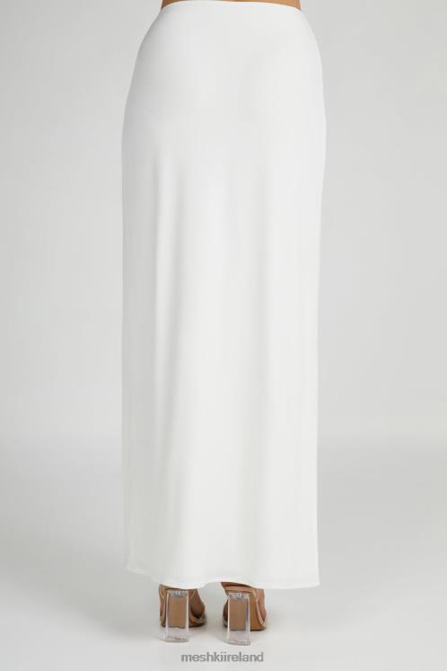 Meshki Suri Slinky Maxi Skirt With Hardware Clothing White 6DX221255