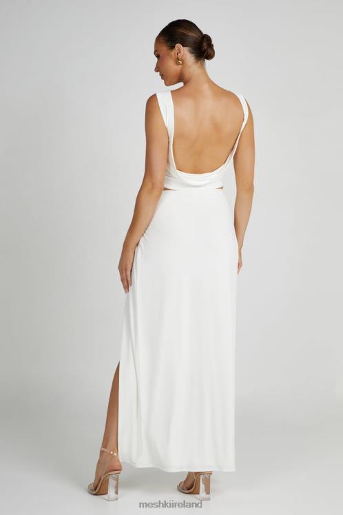 Meshki Suri Slinky Maxi Skirt With Hardware Clothing White 6DX221255