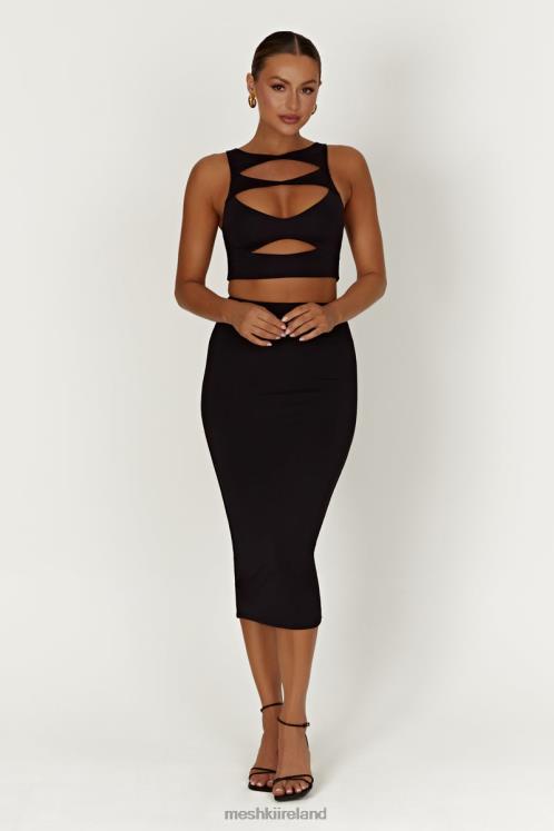 Meshki Charley Midi Skirt Clothing Black 6DX221403