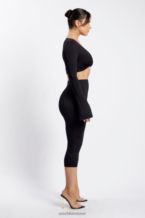 Meshki Charley Midi Skirt Clothing Black 6DX221403