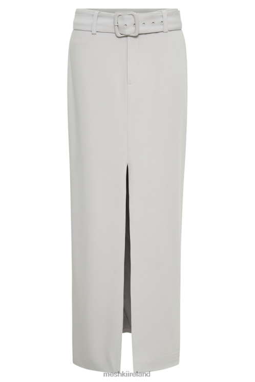 Meshki Daria Suiting Midi Skirt Clothing Ice Grey 6DX221273