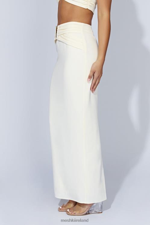 Meshki Maryse V-Hardware Midi Skirt Clothing Bone 6DX221566
