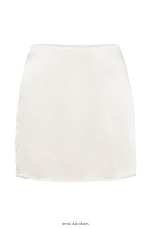 Meshki Amia Satin Mini Skirt Clothing Ivory 6DX221345