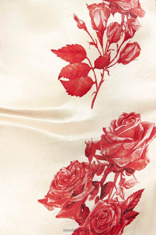 Meshki Amia Satin Mini Skirt Clothing Rose Print 6DX221370
