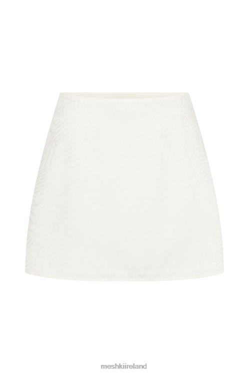 Meshki Annalise Satin A Line Mini Skirt Clothing Bone 6DX221545