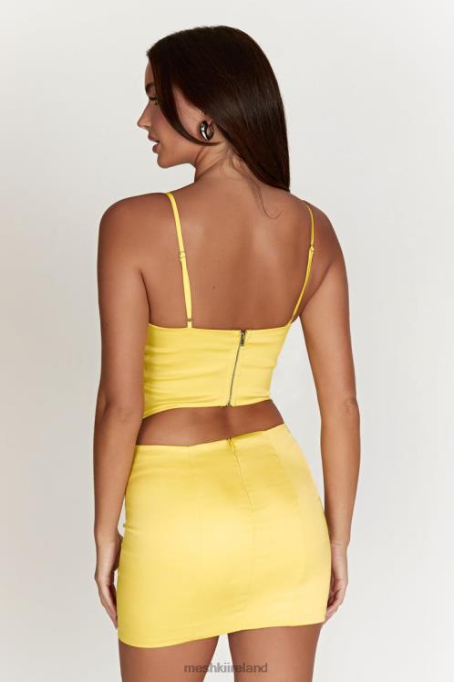 Meshki Briony Low Rise Mini Skirt Clothing Lemon 6DX221445