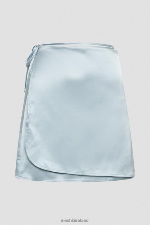 Meshki Elaine Satin Mini Skirt Clothing Arctic Blue 6DX221327