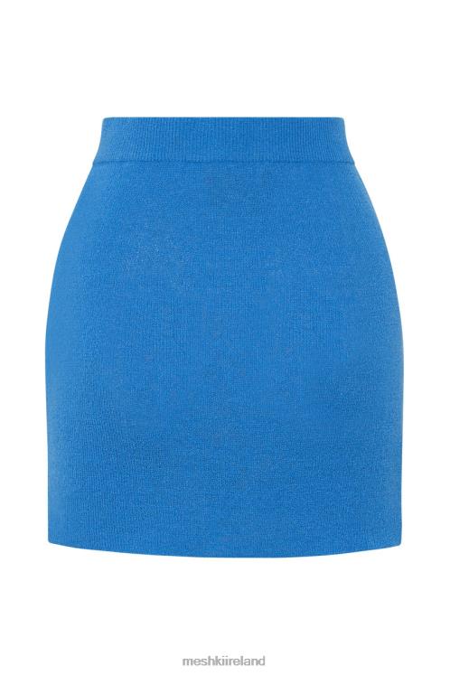 Meshki Esme Knit Mini Skirt Clothing Azure Blue 6DX221337
