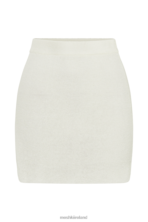 Meshki Esme Knit Mini Skirt Clothing White 6DX221281