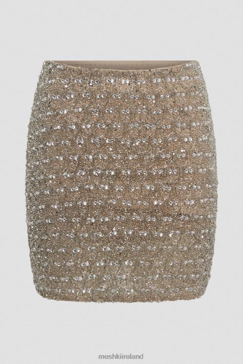 Meshki Eva Embellished Mini Skirt Clothing Silver 6DX221358