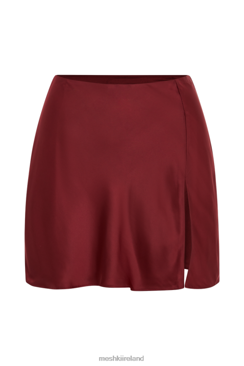 Meshki Hartley Satin Mini Skirt Clothing Berry 6DX221240