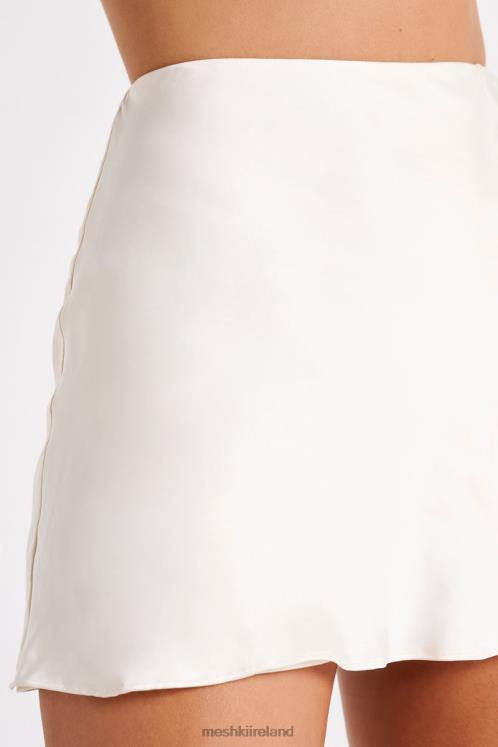 Meshki Hartley Satin Mini Skirt Clothing Ivory 6DX22758