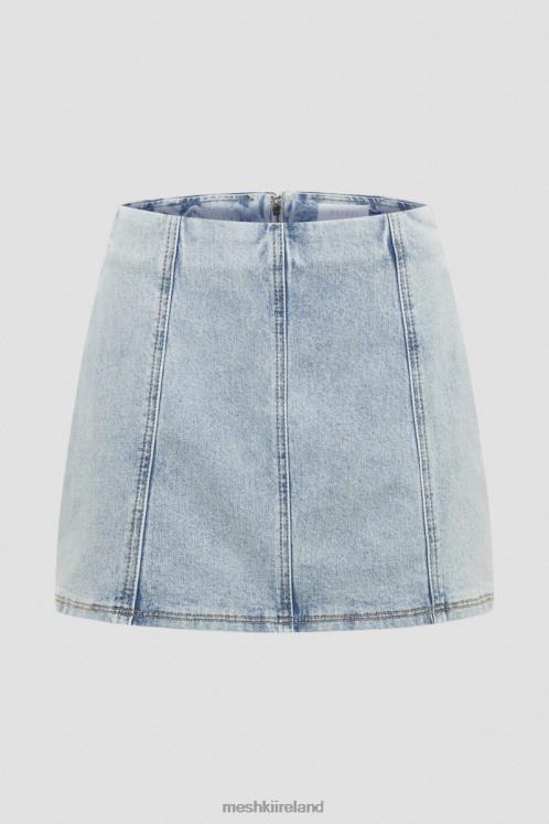 Meshki Hollis Denim Mini Skirt Clothing Light Blue 6DX221309