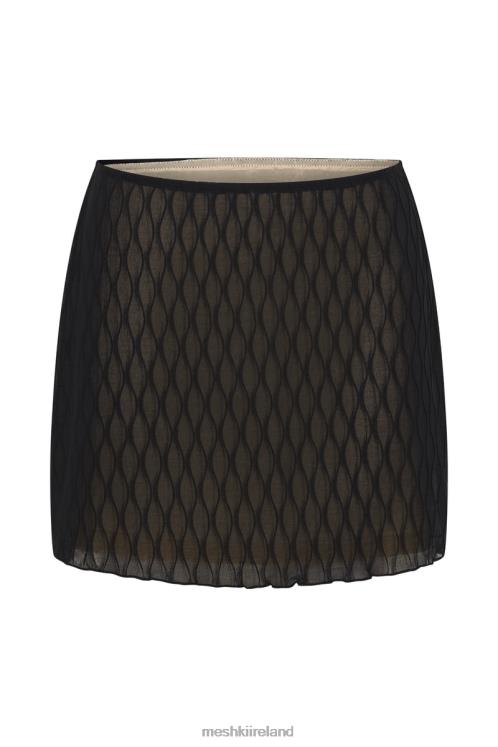 Meshki Ivy Mid Rise Mini Skirt Clothing Black 6DX221531