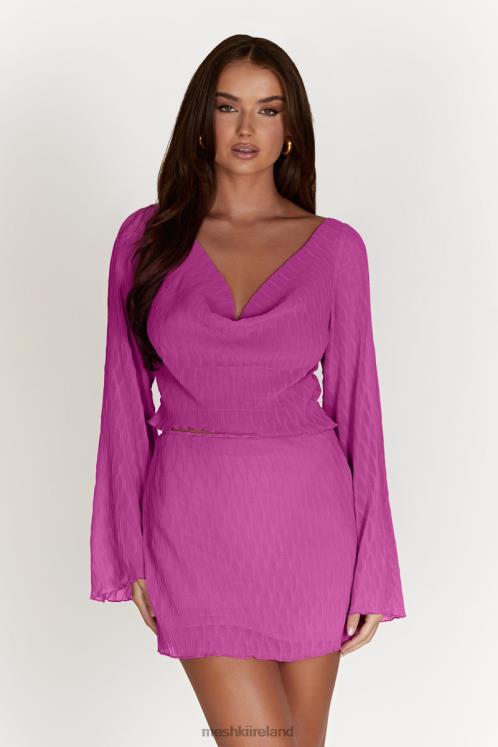 Meshki Ivy Mid Rise Mini Skirt Clothing Rose Pink 6DX221532