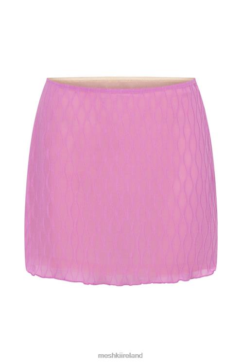 Meshki Ivy Mid Rise Mini Skirt Clothing Rose Pink 6DX221532