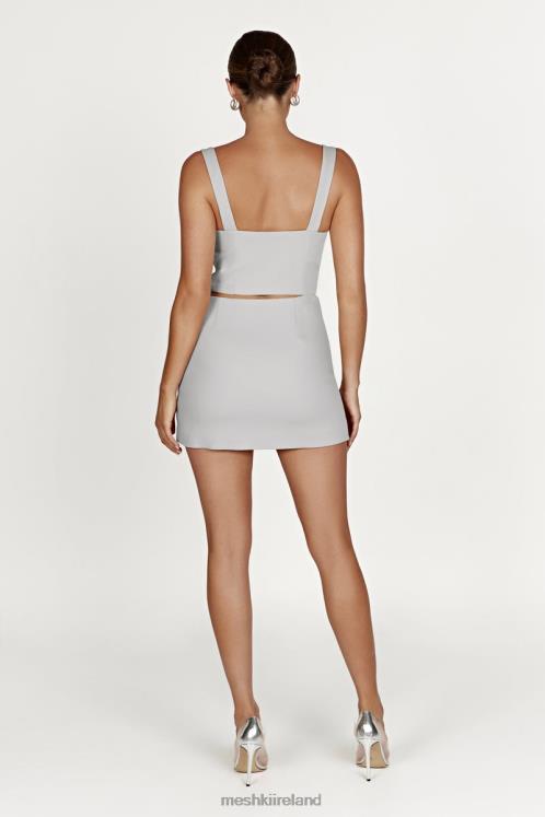 Meshki Lainey Hook And Eye Mini Skirt Clothing Grey 6DX221346