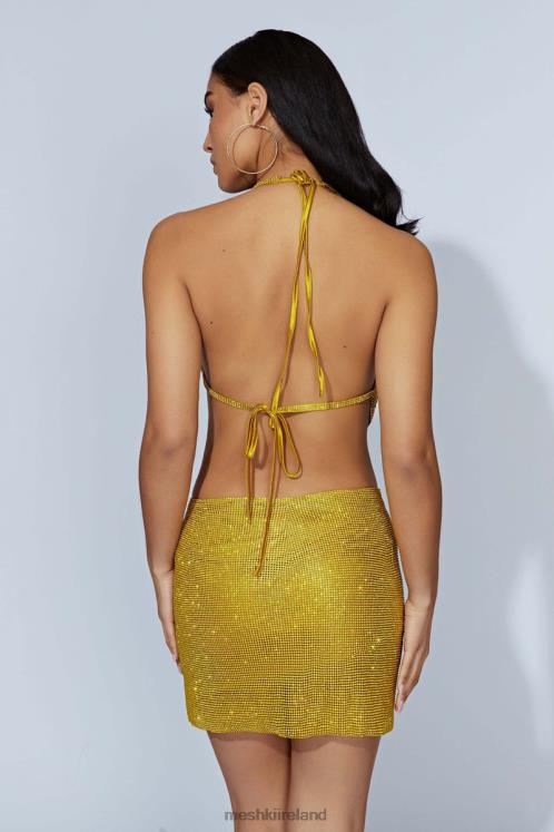 Meshki Marlena Glomesh Mini Skirt Clothing Chartreuse 6DX221521