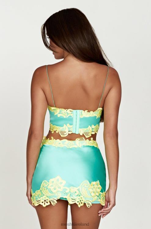 Meshki Niamh Micro Mini Skirt With Lace Clothing Mint 6DX221506