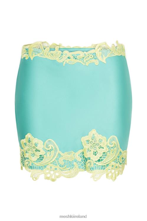 Meshki Niamh Micro Mini Skirt With Lace Clothing Mint 6DX221506