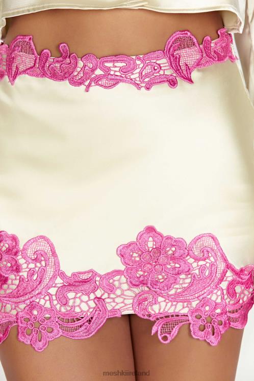 Meshki Niamh Micro Mini Skirt With Lace Clothing Nude 6DX221522