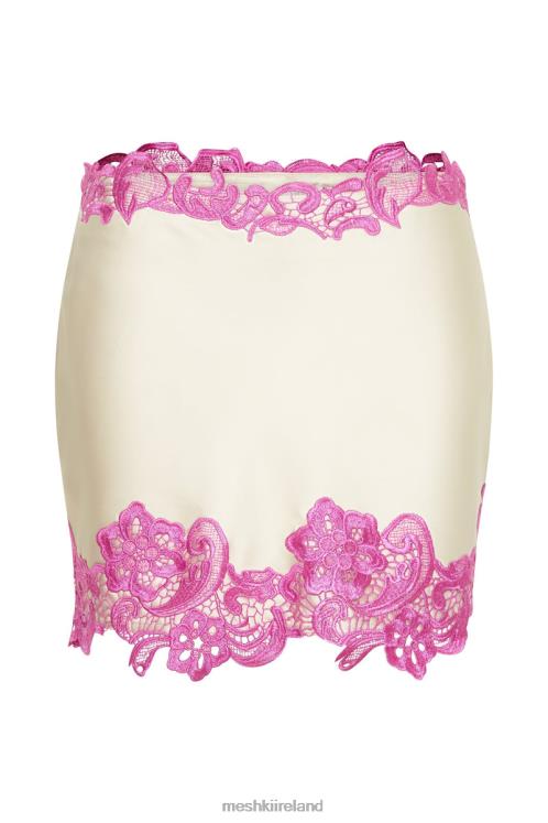 Meshki Niamh Micro Mini Skirt With Lace Clothing Nude 6DX221522