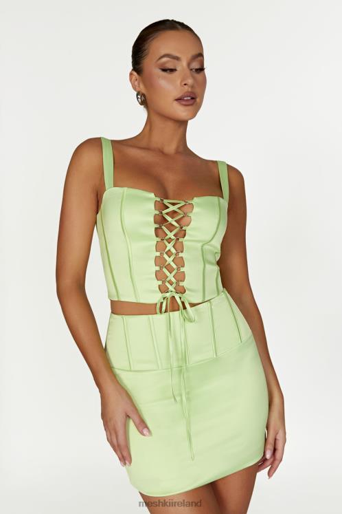 Meshki Scarlet Corset Mini Skirt Clothing Pistachio Green 6DX221432